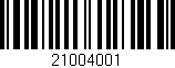 Código de barras (EAN, GTIN, SKU, ISBN): '21004001'