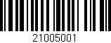 Código de barras (EAN, GTIN, SKU, ISBN): '21005001'