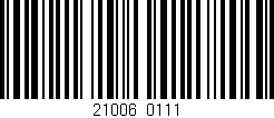 Código de barras (EAN, GTIN, SKU, ISBN): '21006/0111'
