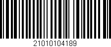 Código de barras (EAN, GTIN, SKU, ISBN): '21010104189'