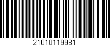 Código de barras (EAN, GTIN, SKU, ISBN): '21010119981'