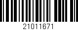 Código de barras (EAN, GTIN, SKU, ISBN): '21011671'