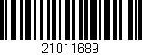 Código de barras (EAN, GTIN, SKU, ISBN): '21011689'