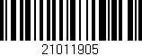 Código de barras (EAN, GTIN, SKU, ISBN): '21011905'