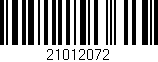 Código de barras (EAN, GTIN, SKU, ISBN): '21012072'