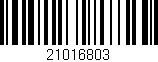 Código de barras (EAN, GTIN, SKU, ISBN): '21016803'