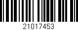 Código de barras (EAN, GTIN, SKU, ISBN): '21017453'