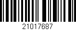 Código de barras (EAN, GTIN, SKU, ISBN): '21017687'