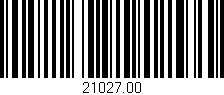 Código de barras (EAN, GTIN, SKU, ISBN): '21027.00'
