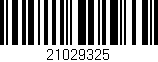 Código de barras (EAN, GTIN, SKU, ISBN): '21029325'