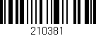 Código de barras (EAN, GTIN, SKU, ISBN): '210381'