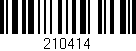 Código de barras (EAN, GTIN, SKU, ISBN): '210414'