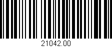 Código de barras (EAN, GTIN, SKU, ISBN): '21042.00'