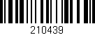 Código de barras (EAN, GTIN, SKU, ISBN): '210439'
