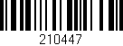 Código de barras (EAN, GTIN, SKU, ISBN): '210447'