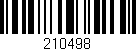 Código de barras (EAN, GTIN, SKU, ISBN): '210498'