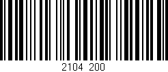 Código de barras (EAN, GTIN, SKU, ISBN): '2104/200'