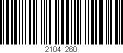 Código de barras (EAN, GTIN, SKU, ISBN): '2104/260'