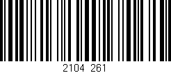 Código de barras (EAN, GTIN, SKU, ISBN): '2104/261'