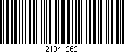 Código de barras (EAN, GTIN, SKU, ISBN): '2104/262'