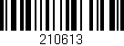 Código de barras (EAN, GTIN, SKU, ISBN): '210613'