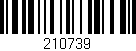 Código de barras (EAN, GTIN, SKU, ISBN): '210739'