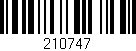 Código de barras (EAN, GTIN, SKU, ISBN): '210747'