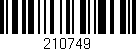 Código de barras (EAN, GTIN, SKU, ISBN): '210749'