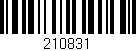 Código de barras (EAN, GTIN, SKU, ISBN): '210831'