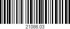 Código de barras (EAN, GTIN, SKU, ISBN): '21086.03'