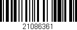 Código de barras (EAN, GTIN, SKU, ISBN): '21086361'