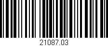 Código de barras (EAN, GTIN, SKU, ISBN): '21087.03'