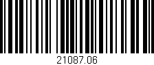 Código de barras (EAN, GTIN, SKU, ISBN): '21087.06'