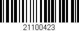 Código de barras (EAN, GTIN, SKU, ISBN): '21100423'