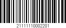 Código de barras (EAN, GTIN, SKU, ISBN): '21111110002201'
