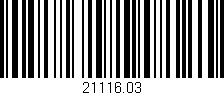 Código de barras (EAN, GTIN, SKU, ISBN): '21116.03'