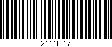 Código de barras (EAN, GTIN, SKU, ISBN): '21116.17'