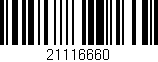 Código de barras (EAN, GTIN, SKU, ISBN): '21116660'