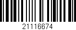 Código de barras (EAN, GTIN, SKU, ISBN): '21116674'