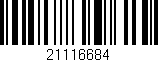 Código de barras (EAN, GTIN, SKU, ISBN): '21116684'
