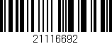 Código de barras (EAN, GTIN, SKU, ISBN): '21116692'