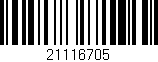 Código de barras (EAN, GTIN, SKU, ISBN): '21116705'