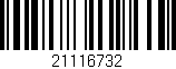 Código de barras (EAN, GTIN, SKU, ISBN): '21116732'