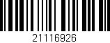 Código de barras (EAN, GTIN, SKU, ISBN): '21116926'