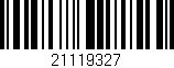 Código de barras (EAN, GTIN, SKU, ISBN): '21119327'