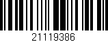 Código de barras (EAN, GTIN, SKU, ISBN): '21119386'