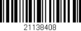 Código de barras (EAN, GTIN, SKU, ISBN): '21138408'