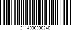 Código de barras (EAN, GTIN, SKU, ISBN): '2114000000248'