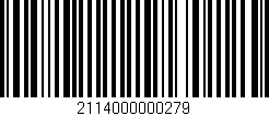 Código de barras (EAN, GTIN, SKU, ISBN): '2114000000279'