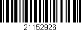 Código de barras (EAN, GTIN, SKU, ISBN): '21152926'
